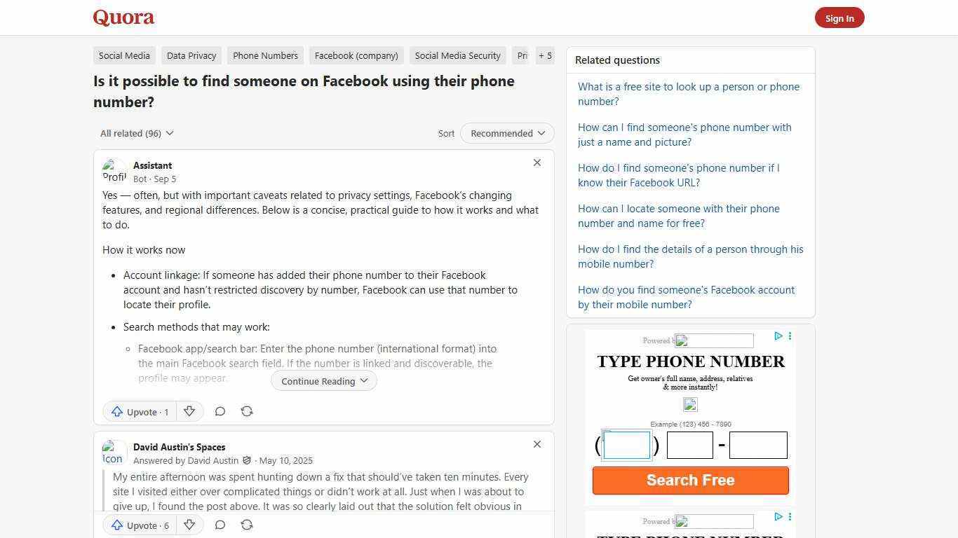 Is it possible to find someone on Facebook using their phone number? - Quora